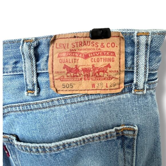 Levi’s Mens Light Wash Straight Fit 505 Jeans, Blue, size W38xL29 - Picture 8 of 16